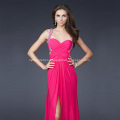 Sweetheart Wide Straps Full-length Chiffon Beading